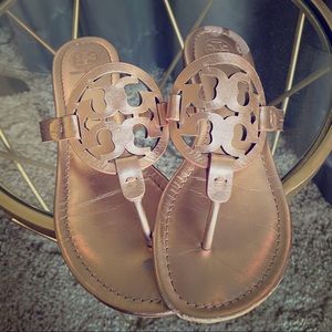 Tory Burch Rose Gold Miller Sandal Size 9.5
